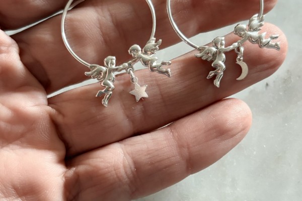 Aros de plata hechos a mano de Formas Ag